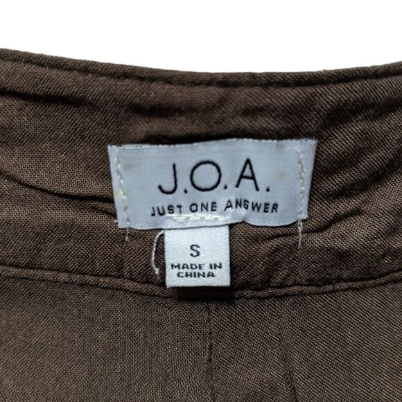 NWT J.O.A. Plaid Button Side Crop Wool Trousers S - Picture 6 of 9